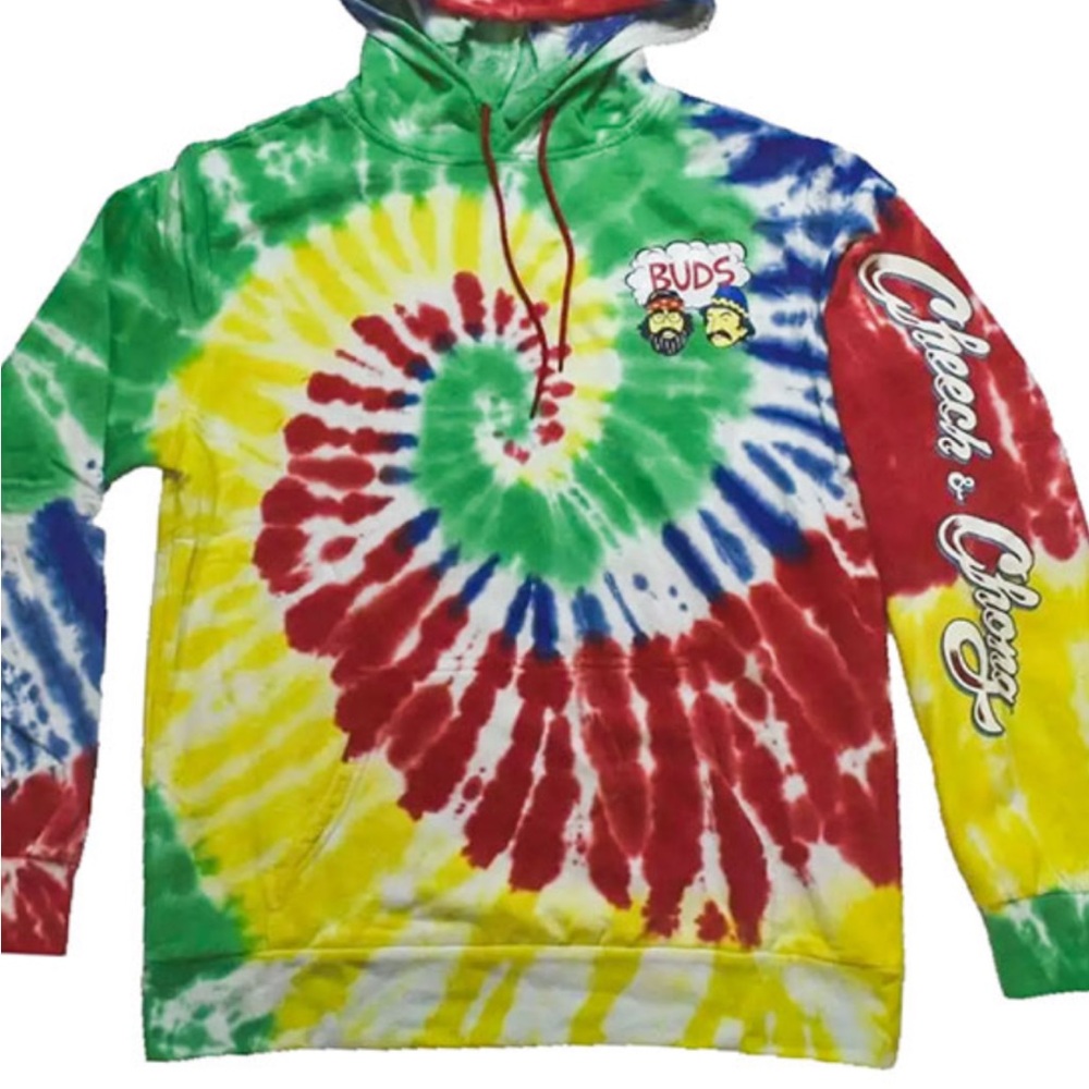 Tie-Dye Hoodie with Spiral Design